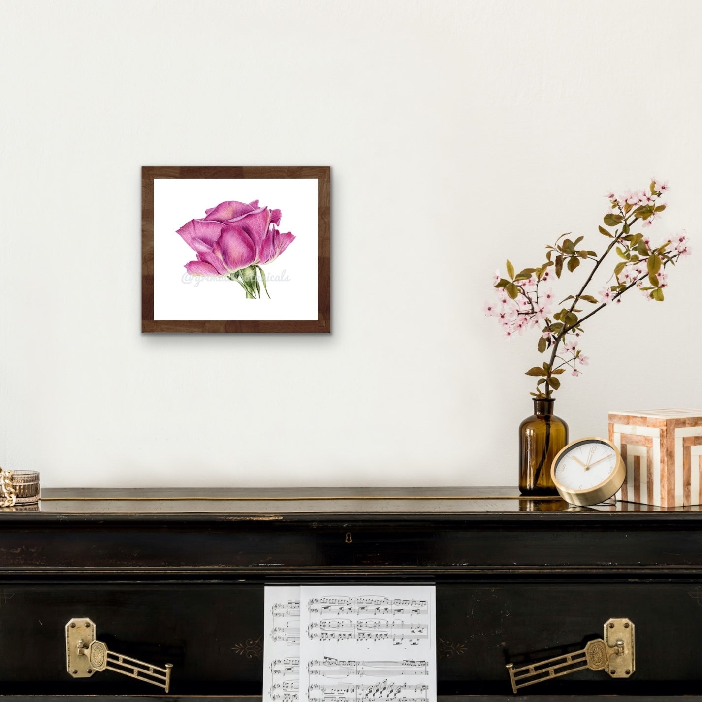 Magenta Rose Bud – Fine Art Print